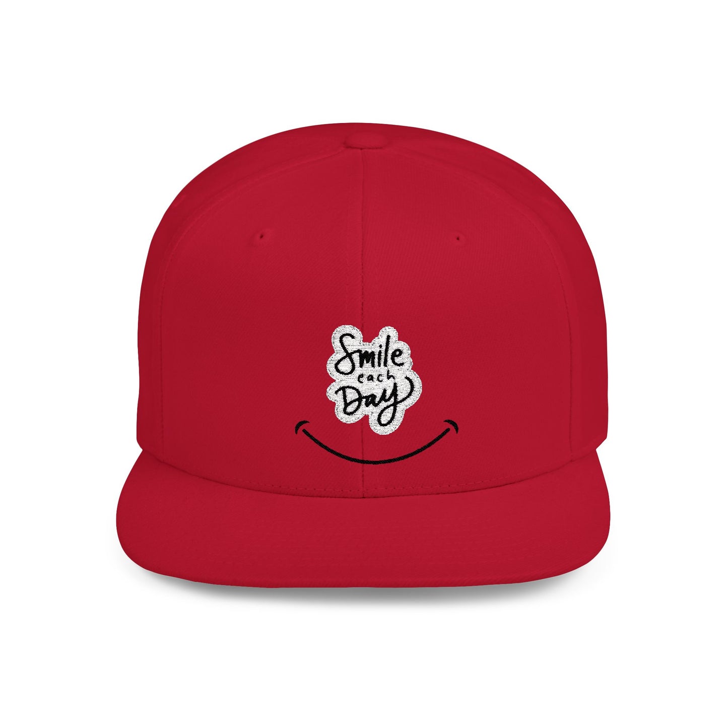 Smile Each Day Flat Bill Snapback Hat - Comfortable and Stylish Cap for Everyday Wear