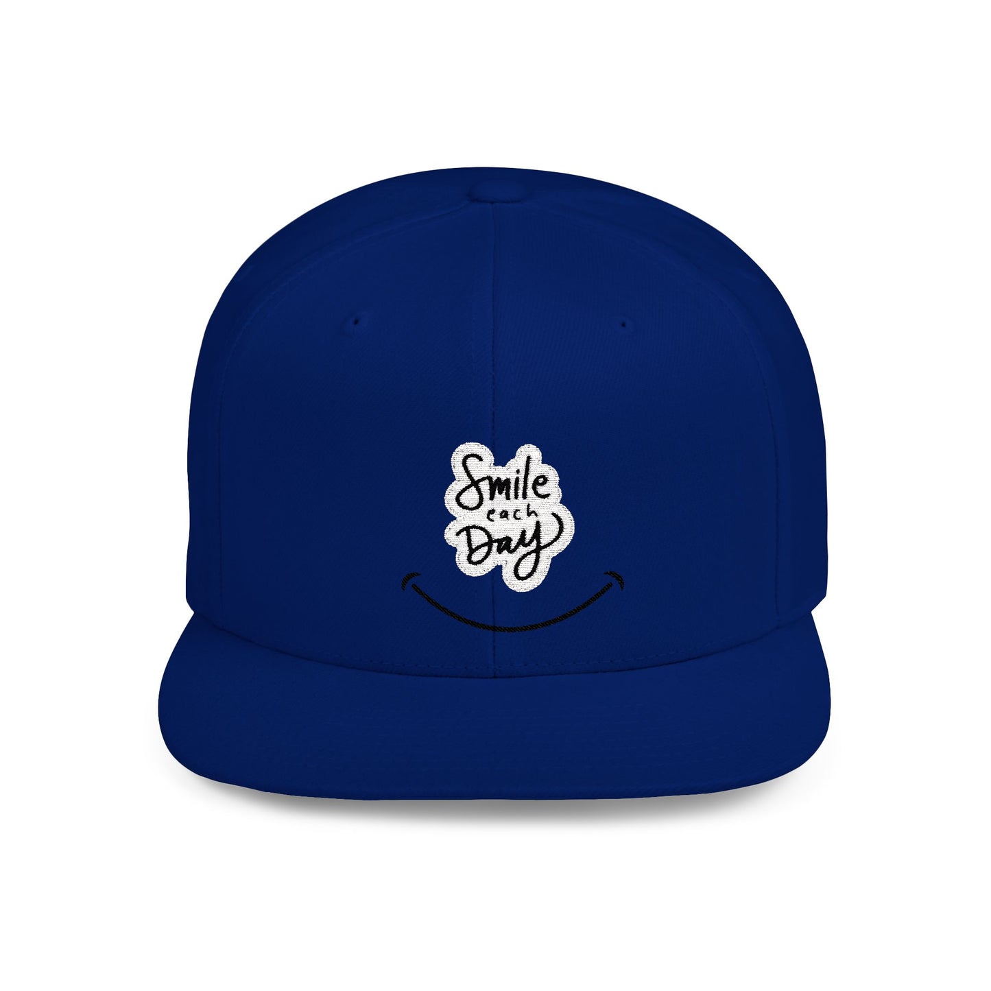 Smile Each Day Flat Bill Snapback Hat - Comfortable and Stylish Cap for Everyday Wear