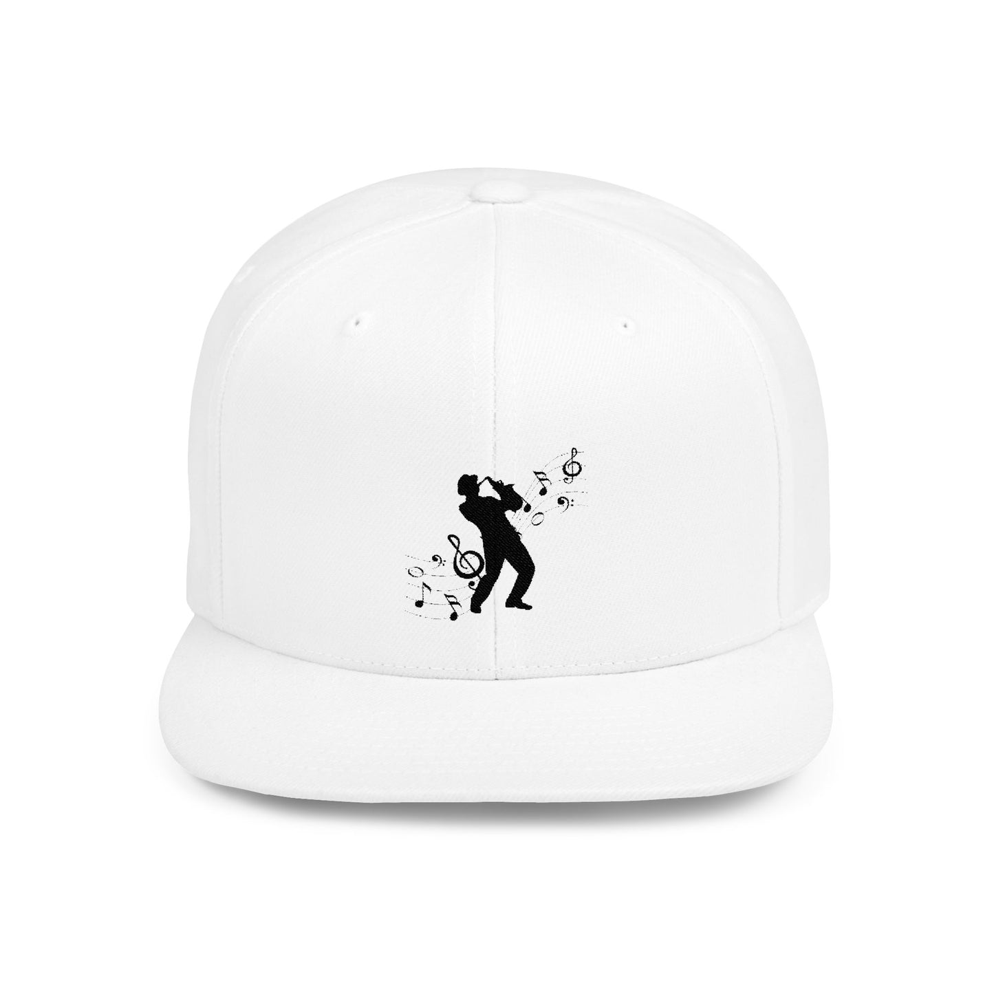 Musical Jazz Flat Bill Snapback Hat - Perfect for Music Lovers