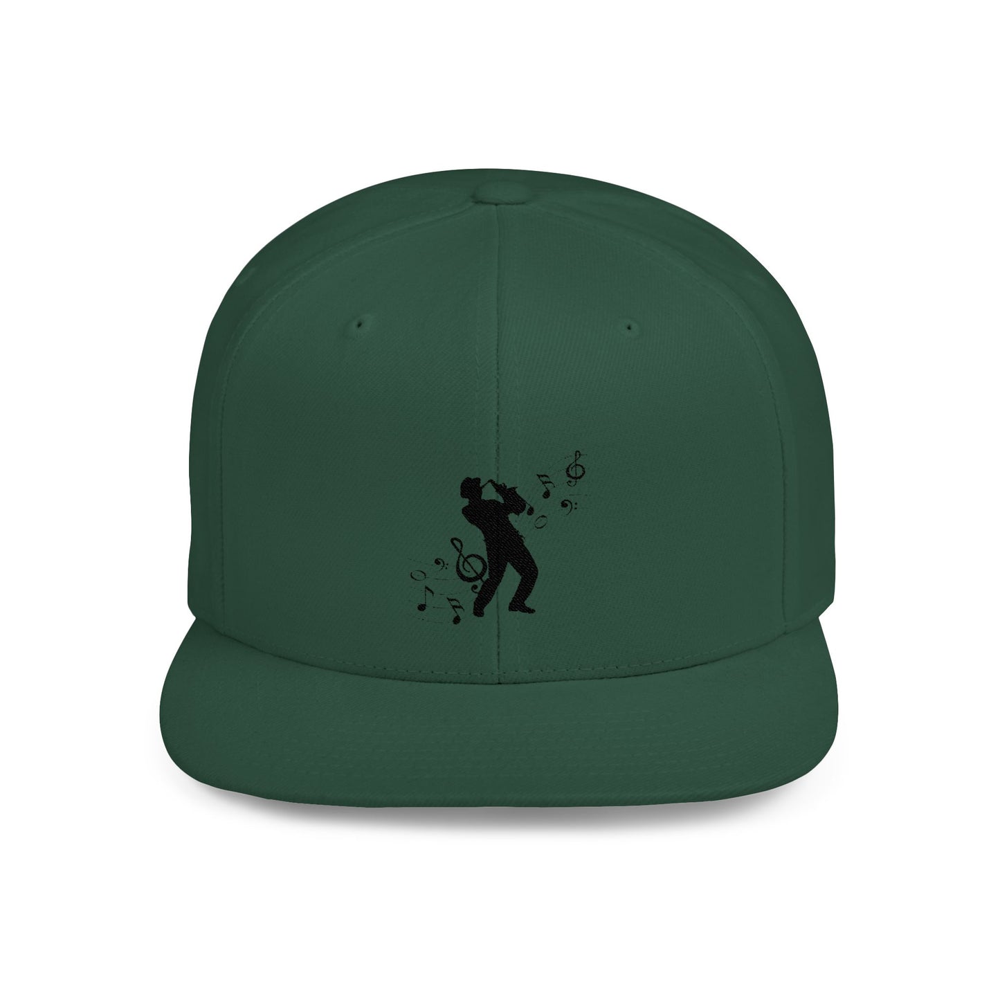 Musical Jazz Flat Bill Snapback Hat - Perfect for Music Lovers