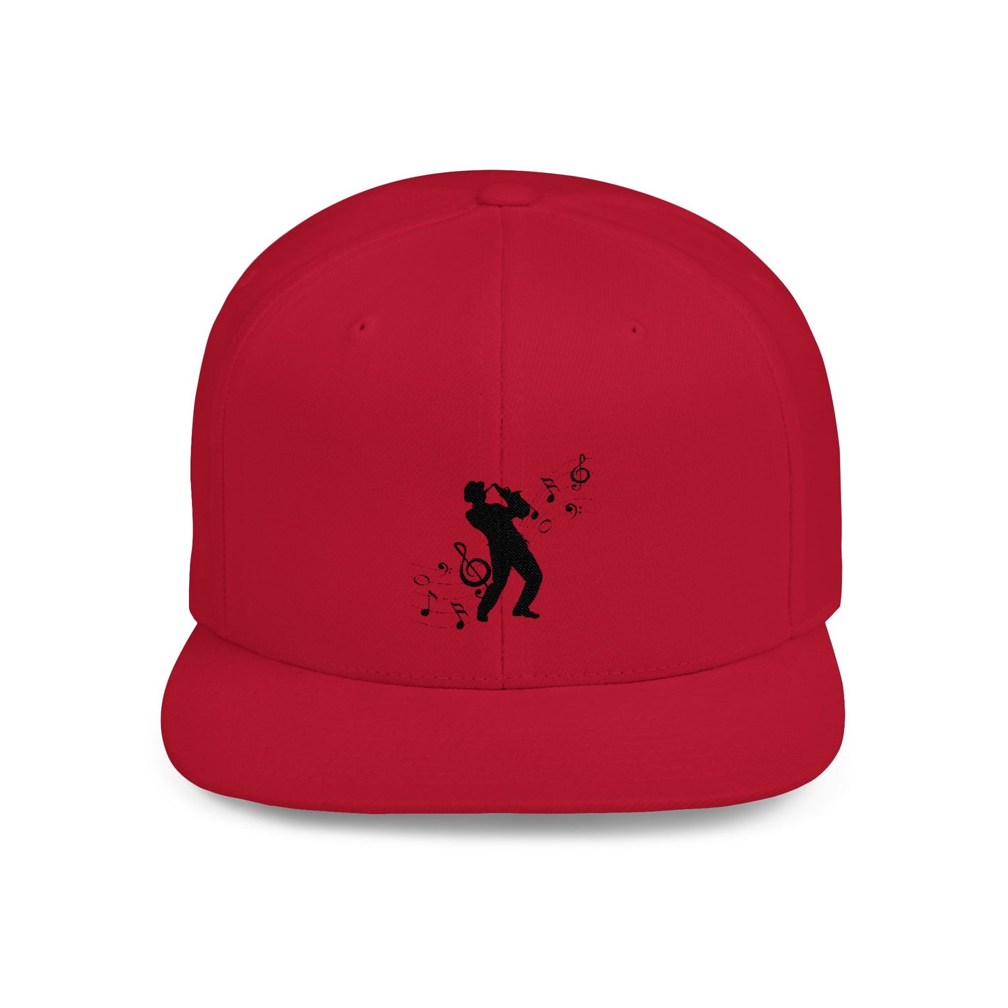 Musical Jazz Flat Bill Snapback Hat - Perfect for Music Lovers