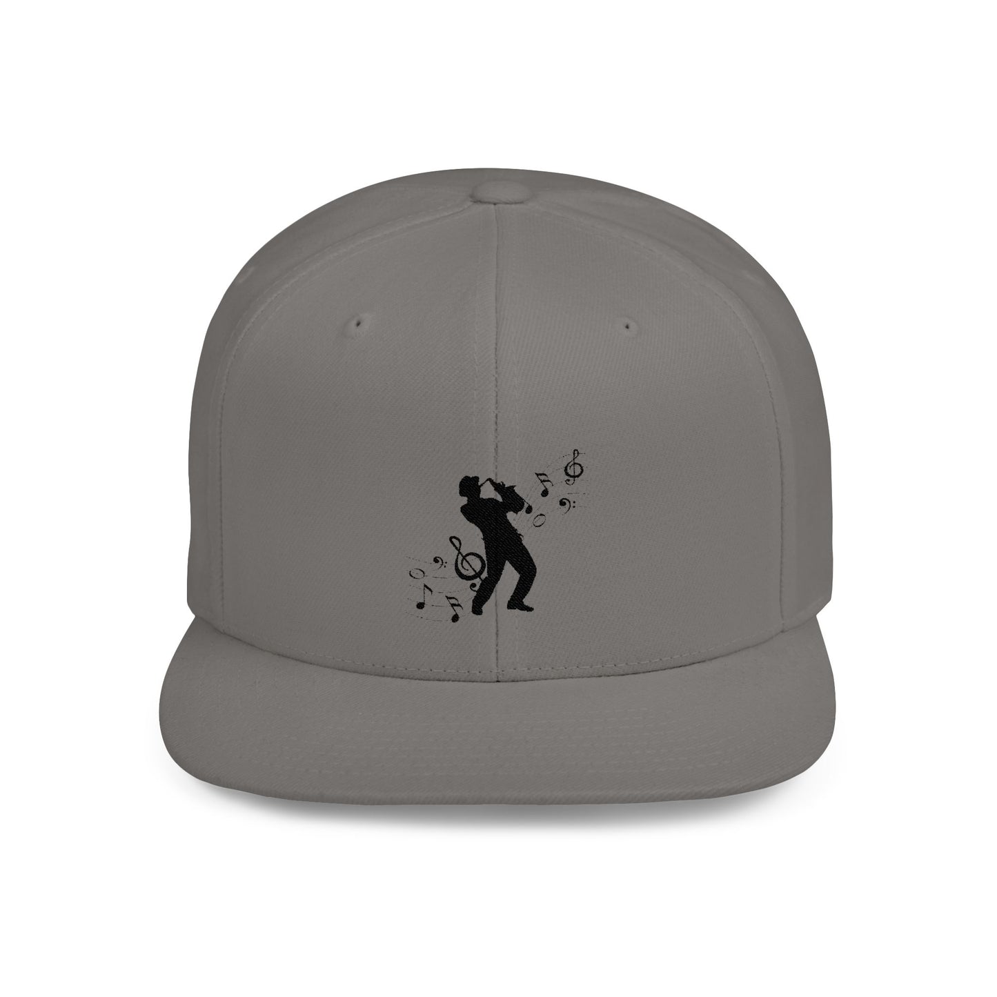 Musical Jazz Flat Bill Snapback Hat - Perfect for Music Lovers