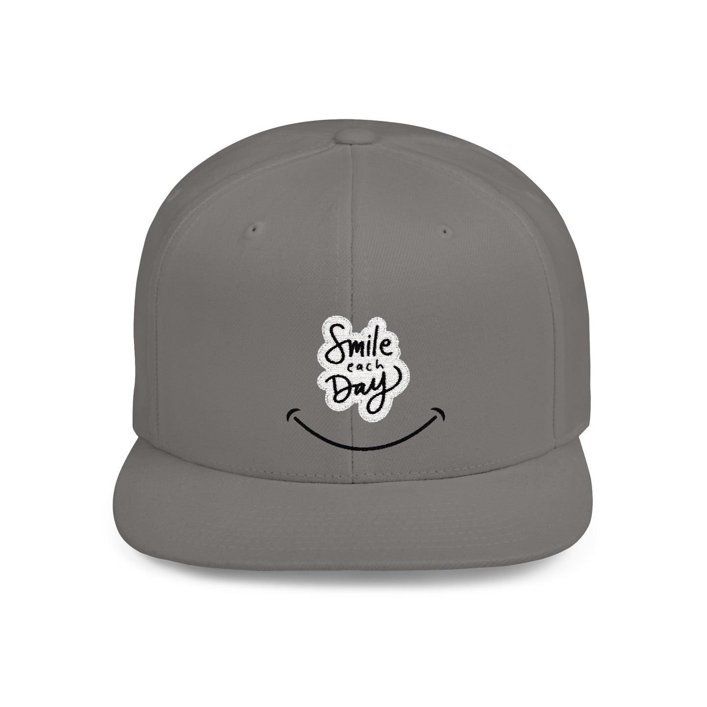 Smile Each Day Flat Bill Snapback Hat - Comfortable and Stylish Cap for Everyday Wear