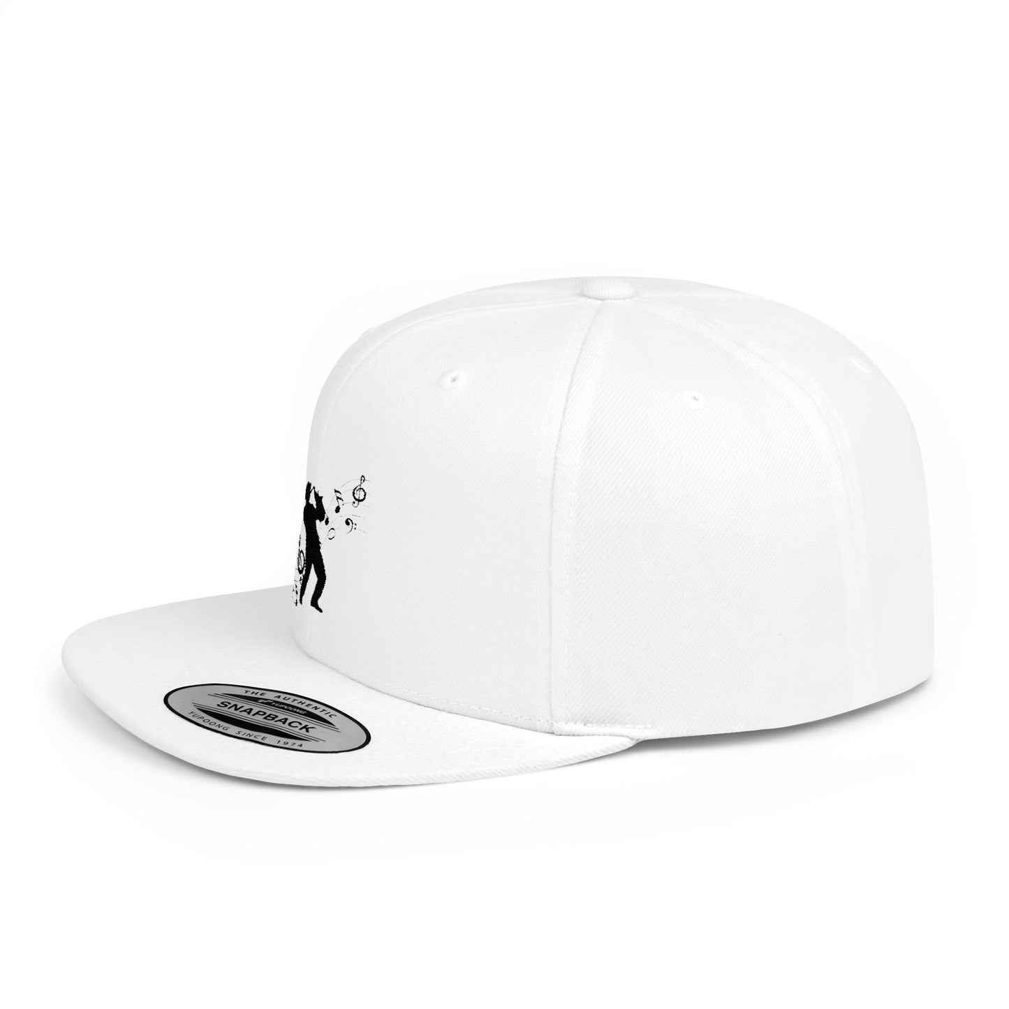 Musical Jazz Flat Bill Snapback Hat - Perfect for Music Lovers