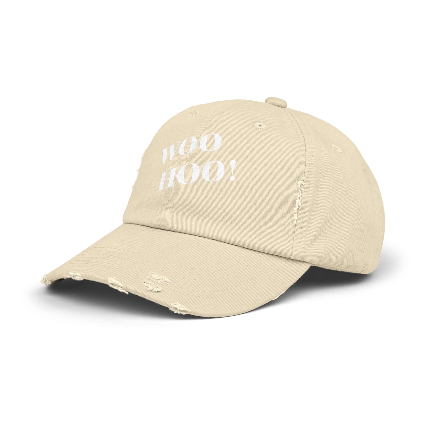 Woo Hoo! Unisex Distressed Cap - Perfect for Celebrations & Everyday Fun