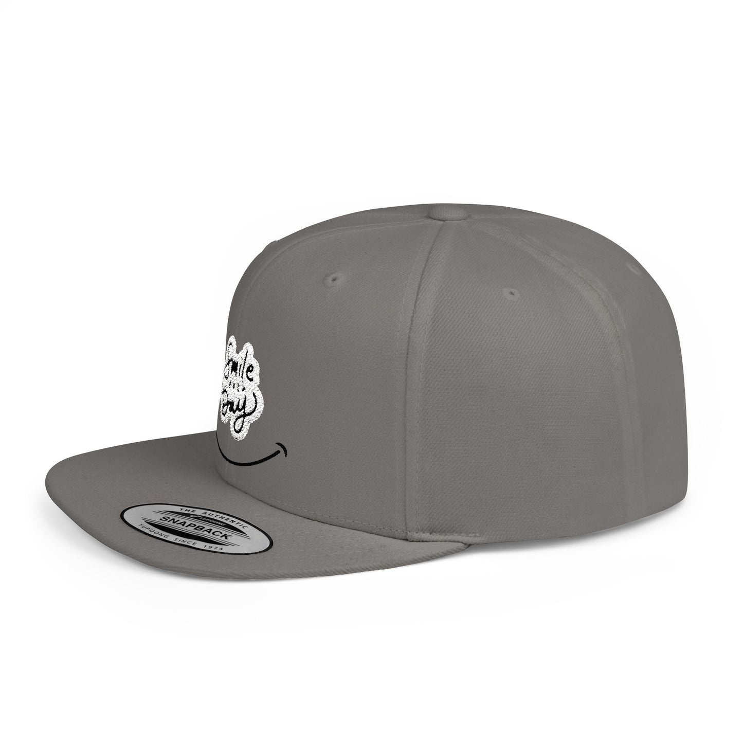 Smile Each Day Flat Bill Snapback Hat - Comfortable and Stylish Cap for Everyday Wear